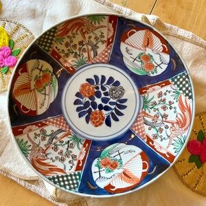 VINTAGE JAPANESE MADE IN JAPAN IMARI CHARGER PLATE 12"